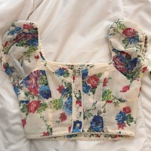 Floral crop top